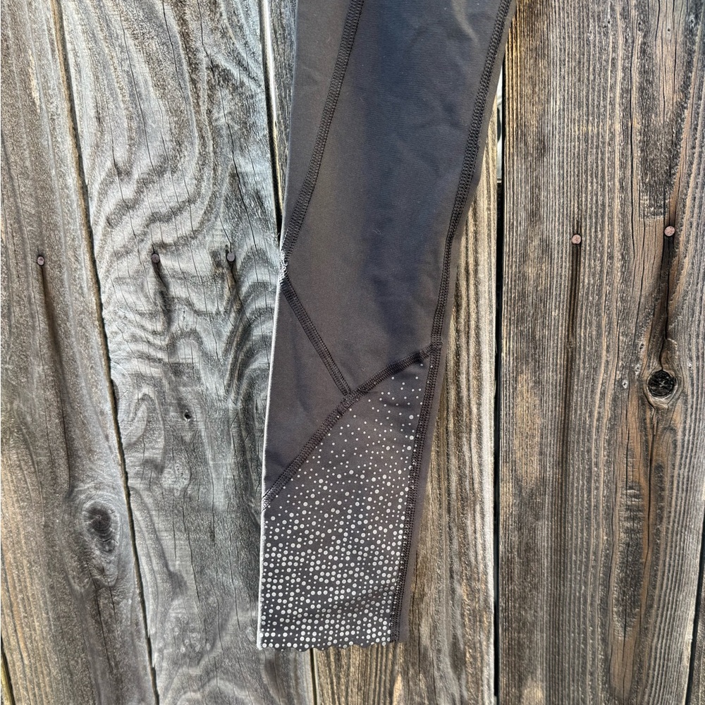 Lululemon Athletica Black Silver Tight Stuff Full Length Reflective Leggings 6 - Picture 3 of 14